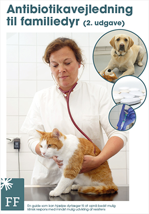 Billede med link til vejledning om antibiotikabehandlig af familiedyr (pdf)